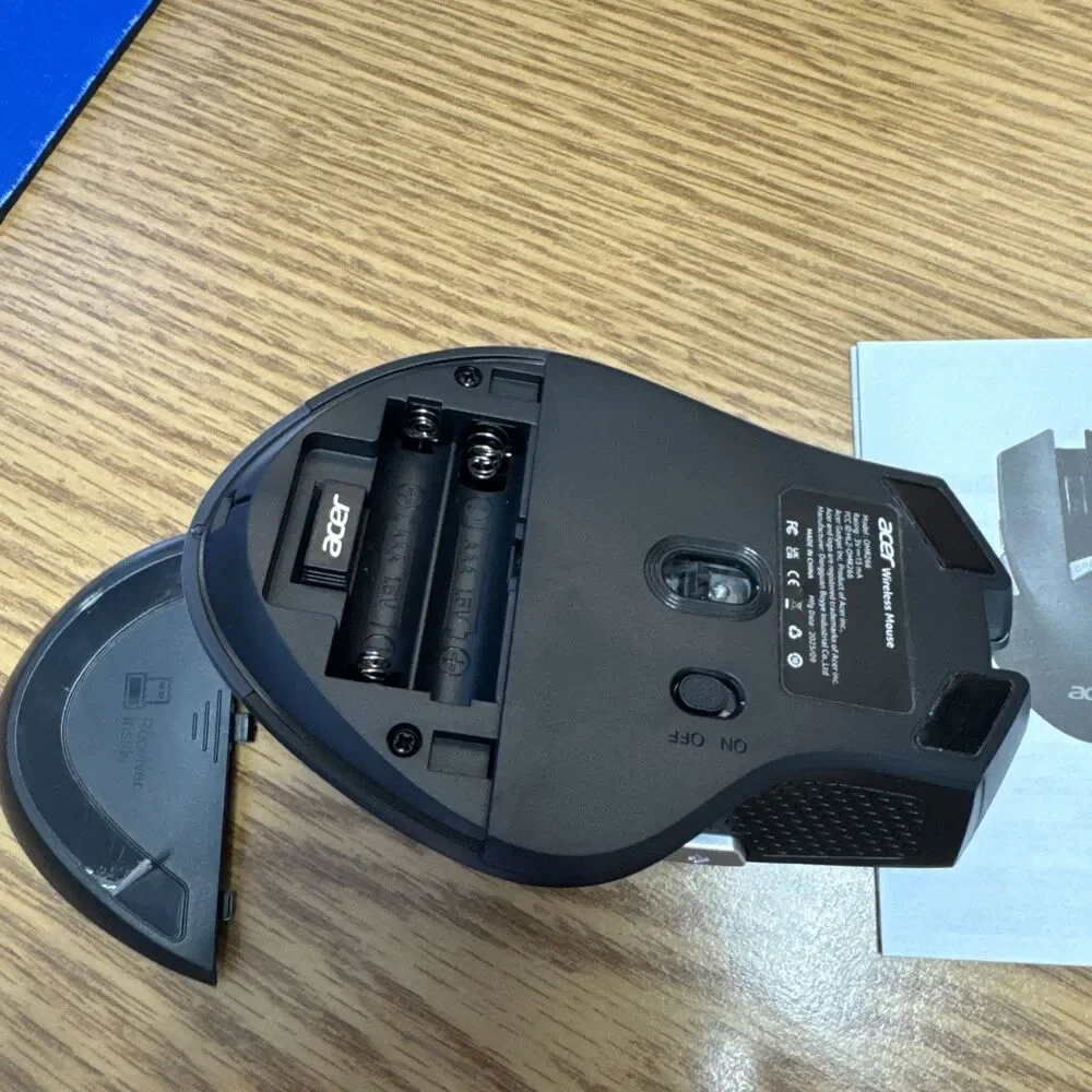acer Wireless Mouse OMR266 for Laptop, 2.4GHz Computer 3 Adjustable DPI Black